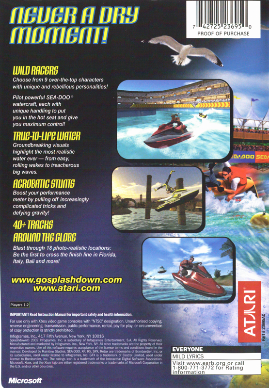 Splashdown cover or packaging material MobyGames