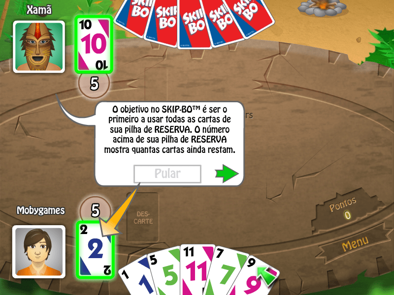 Screenshot of SKIPBO Castaway Caper (Windows, 2008) MobyGames