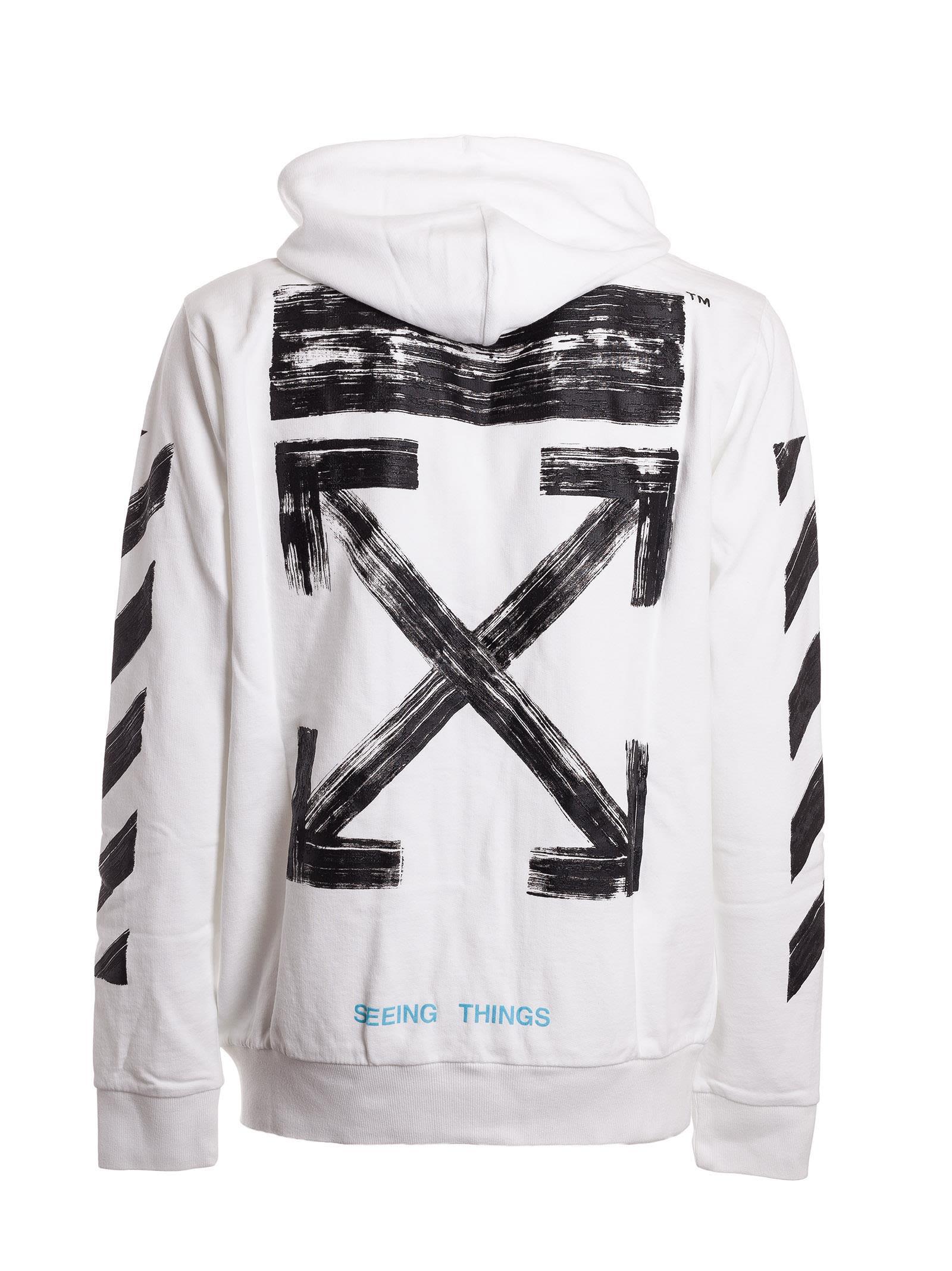 Offwhite Off White Brush Print Hoodie ModeSens