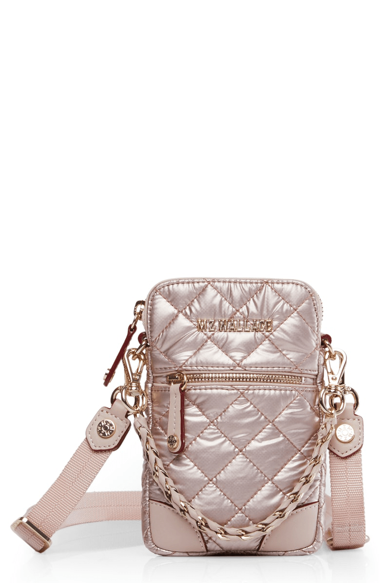 Micro Quilted Nylon Crossbody Bag IUCN Water