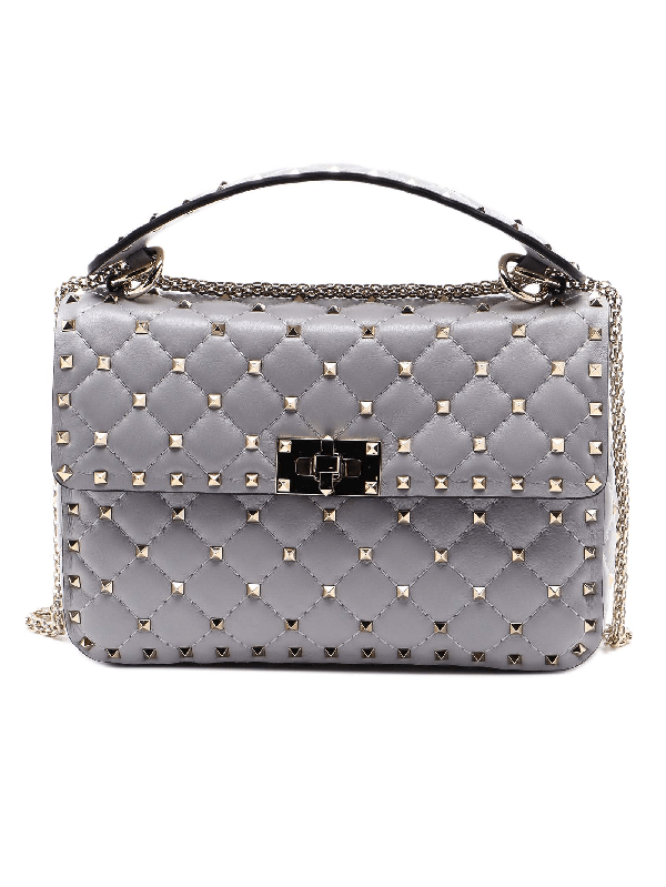 Valentino Grey Rockstud Handbags IUCN Water