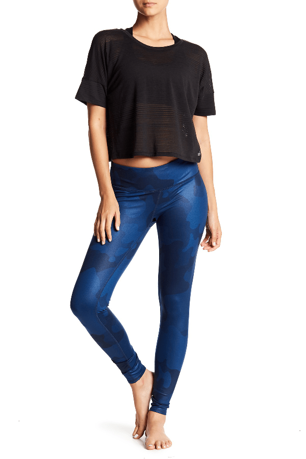 Alo Yoga Airbrushed Leggings In Navy Camo ModeSens