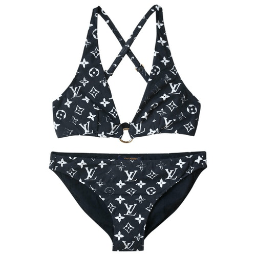 PreOwned Louis Vuitton Black Lycra Swimwear ModeSens