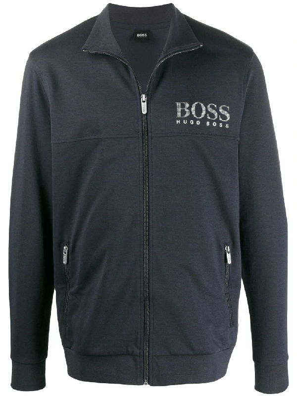Hugo Boss Logoprint Track Jacket In Blue ModeSens