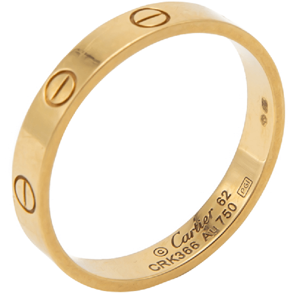 PreOwned Cartier Love Yellow Gold Ring Size 62 ModeSens