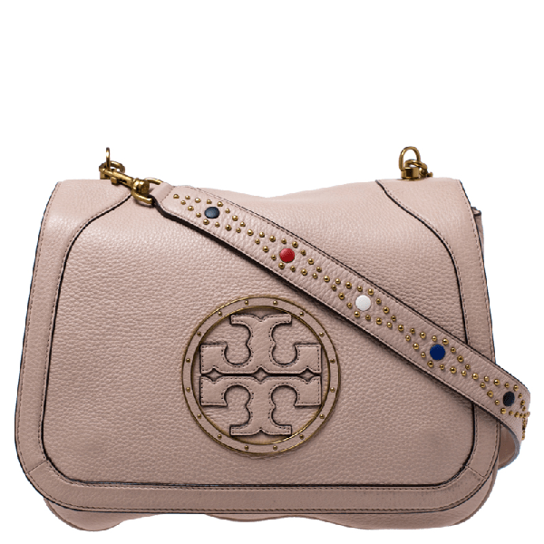 PreOwned Tory Burch Pink Leather Crossbody Bag ModeSens