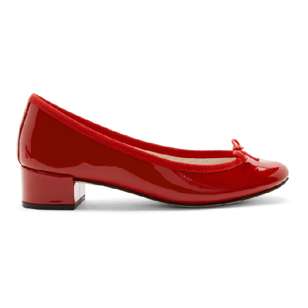 Repetto Camille Patent Leather Ballerina Red In 550 Flamme ModeSens