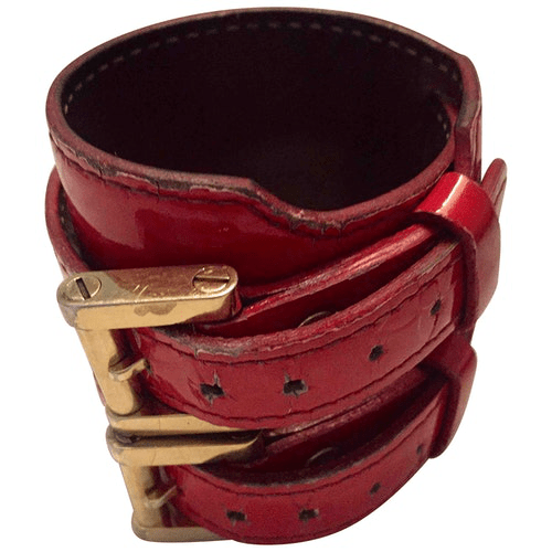 PreOwned Louis Vuitton Monogram Red Patent Leather Bracelet ModeSens