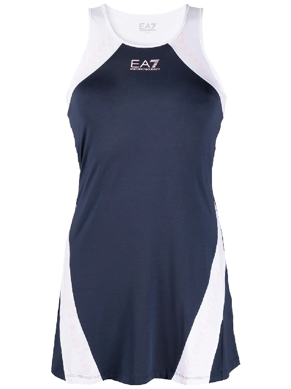 Ea7 Emporio Armani Cut Out Tennis Dress In Blue ModeSens