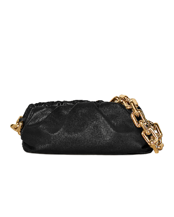 Bottega The Pouch Chain Bag In Black & Gold ModeSens
