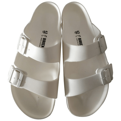 PreOwned Birkenstock White Rubber Sandals ModeSens
