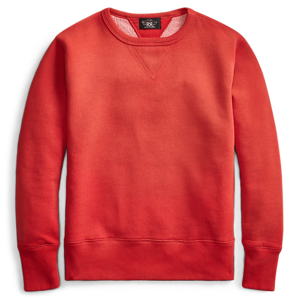 Double Rl Fleece Sweatshirt In Americana Red ModeSens