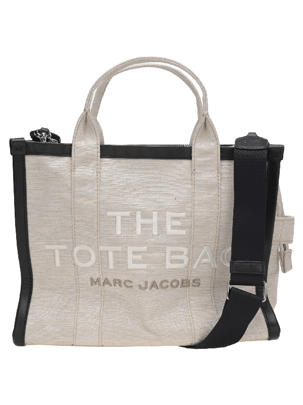 Marc Jacobs The Small Traveler Black Canvas Tote Bag IUCN Water