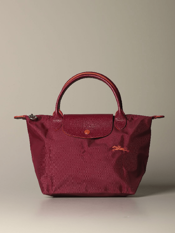Longchamp Bag In Nylon With Logo In Burgundy ModeSens