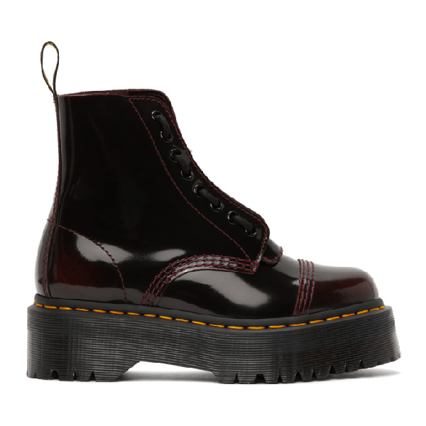 Dr. Martens Red Sinclair Quad Retro Boots In Cherry Red ModeSens