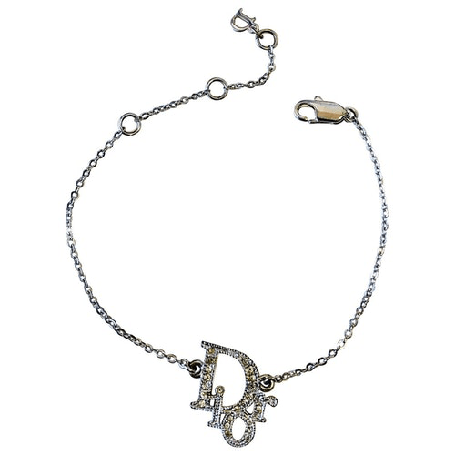 PreOwned Dior Oblique Silver Metal Bracelet ModeSens