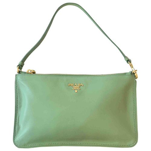 PreOwned Prada Green Leather Handbag ModeSens