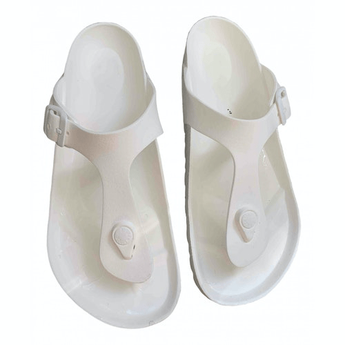 PreOwned Birkenstock White Rubber Sandals ModeSens
