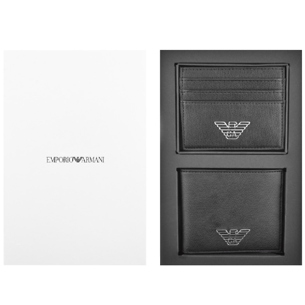 Armani Collezioni Emporio Armani Gift Set Card Holder And Wallet In