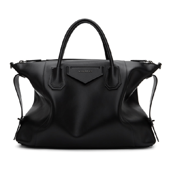 Givenchy Antigona Soft Medium Leather Bag In 001 Black ModeSens