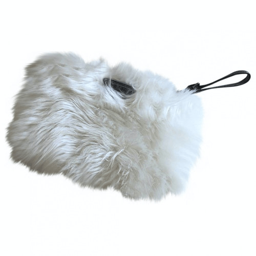 PreOwned Prada White Faux Fur Clutch Bag ModeSens