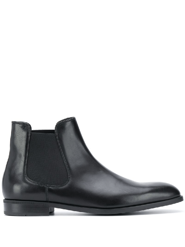 Emporio Armani Plain Chelsea Boots In Black ModeSens