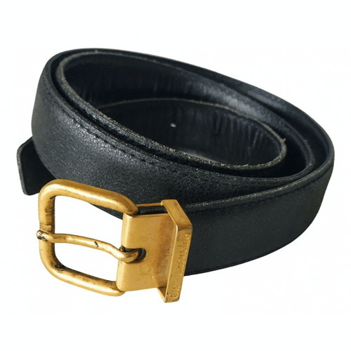 PreOwned Guy Laroche Black Leather Belt ModeSens