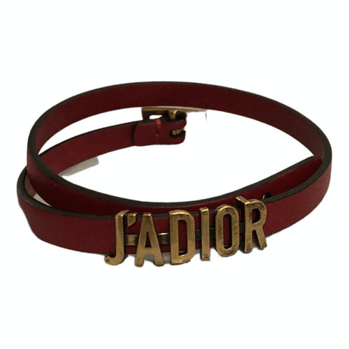 PreOwned Dior Red Leather Bracelet ModeSens