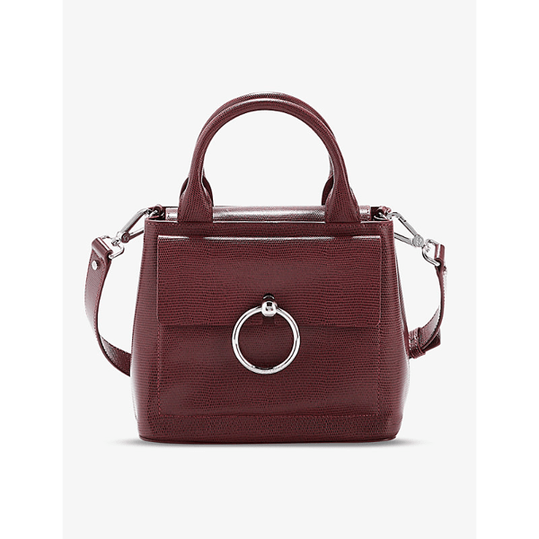 Claudie Pierlot Anouk Small Leather Shoulder Bag In Burgundy ModeSens