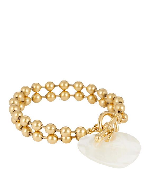 Brinker & Eliza Heart On Your Sleeve Bracelet In Gold ModeSens
