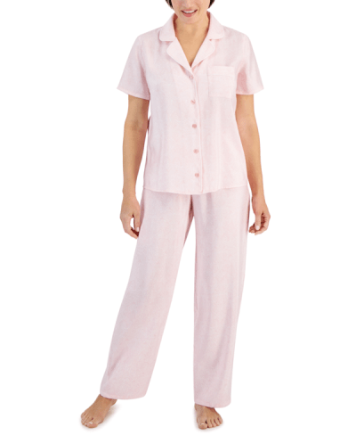 Charter Club Women's Matte Satin Short-sleeve Pajamas Set, Created For