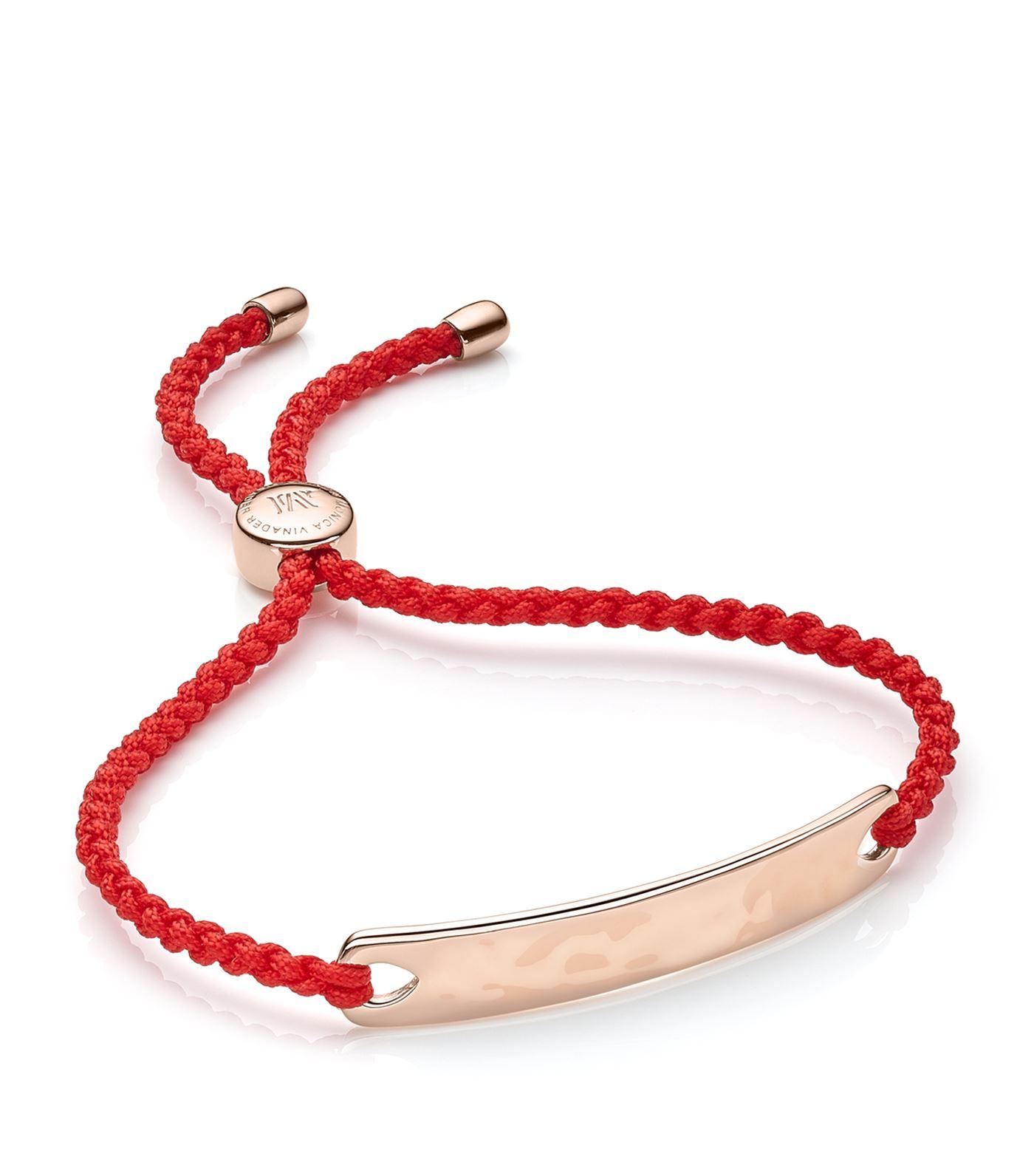 Monica Vinader Havana 18ct Rose Goldplated Friendship Bracelet In Red