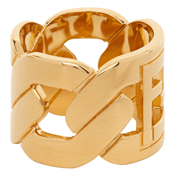 Fendi Gold 'forever ' Chain Ring In F0cfk Gold ModeSens