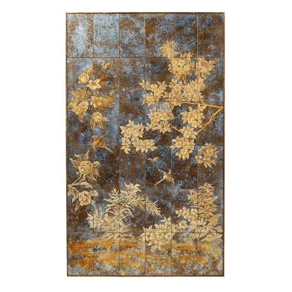 Oka Laurelin Mirrored Wall Art Antique Gold ModeSens