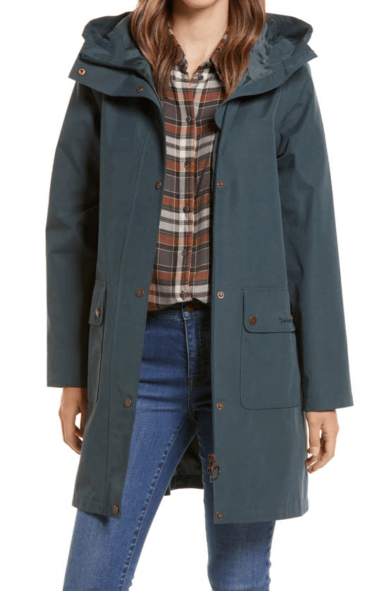 Barbour Ashover Waterproof Hooded Raincoat In Isle Green ModeSens