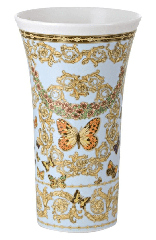 Versace Butterfly Garden Vase In Turquoise ModeSens