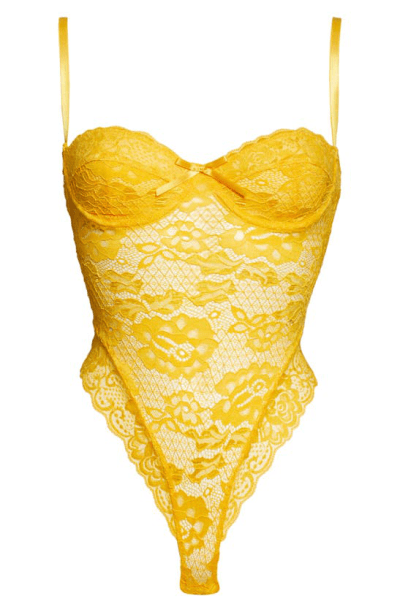 Oh La La Cheri Women's Plus Size High Leg All Over Lace Teddy Lingerie