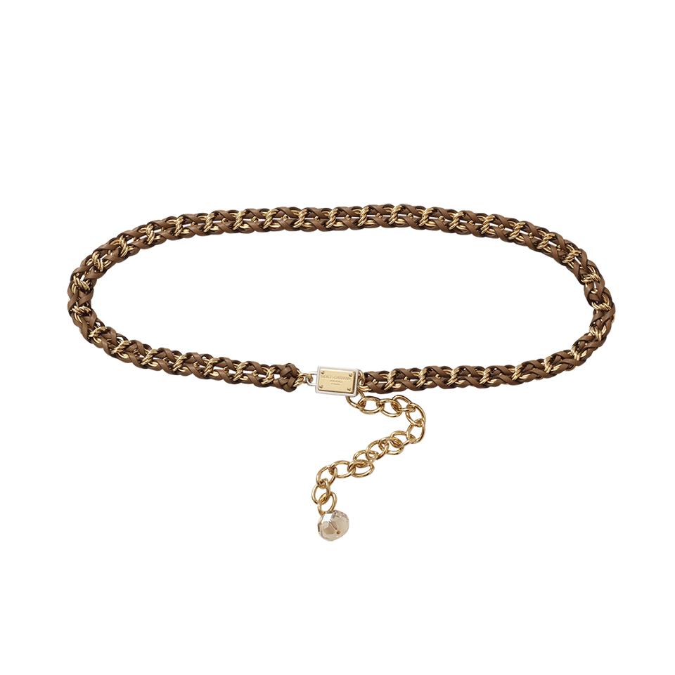 Dolce & Gabbana Walnut Chain Belt ModeSens