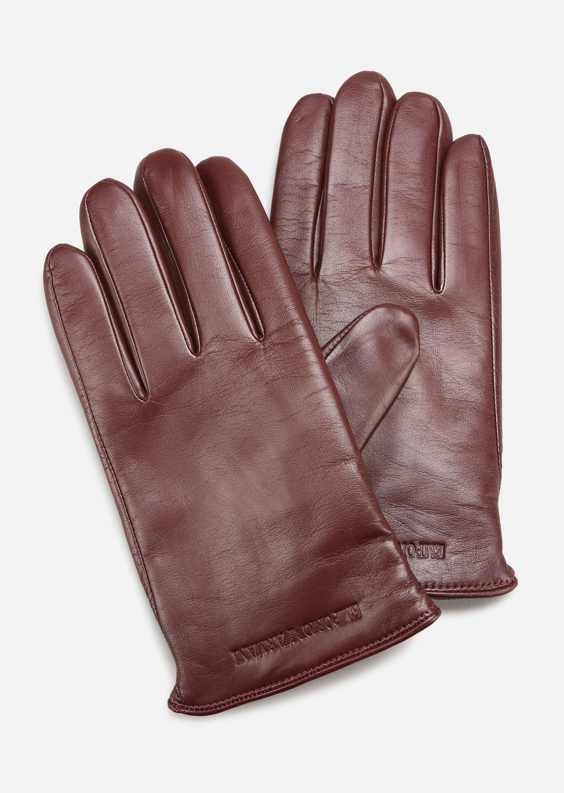 Emporio Armani Gloves Item 46534381 In Bordeaux ; Blue ModeSens