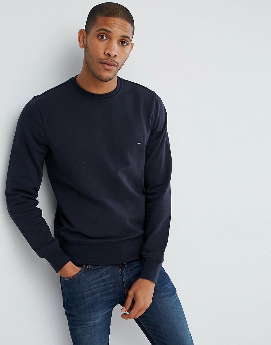 Tommy Hilfiger Crew Neck Sweatshirt In Navy Navy ModeSens