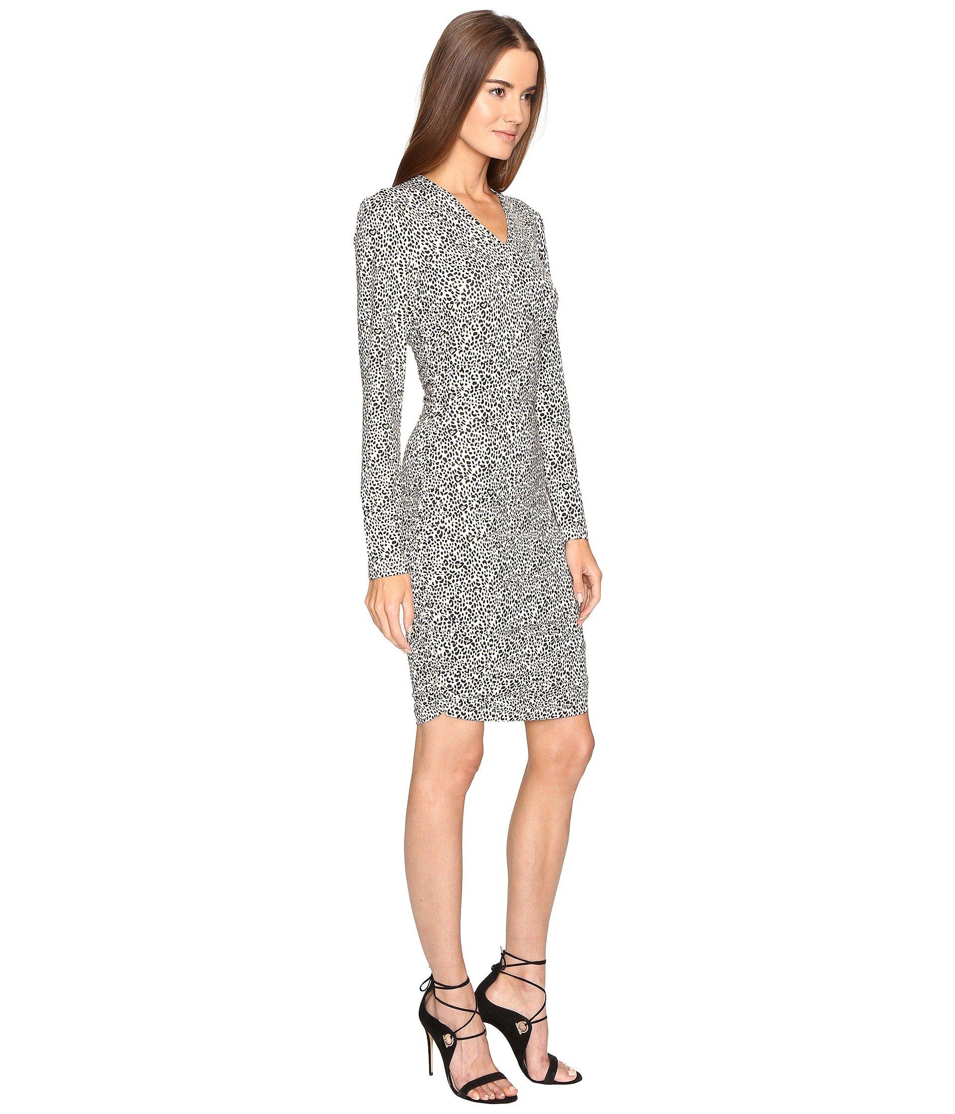 Just Cavalli Long Sleeve Baby Cat Printed Jersey Dress In Animal Print