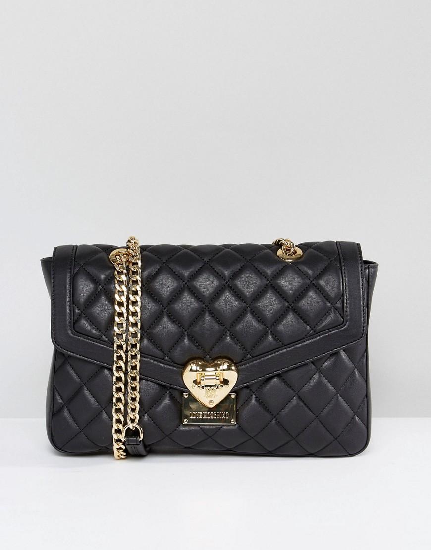 Love Moschino Quilted Shoulder Bag Black ModeSens