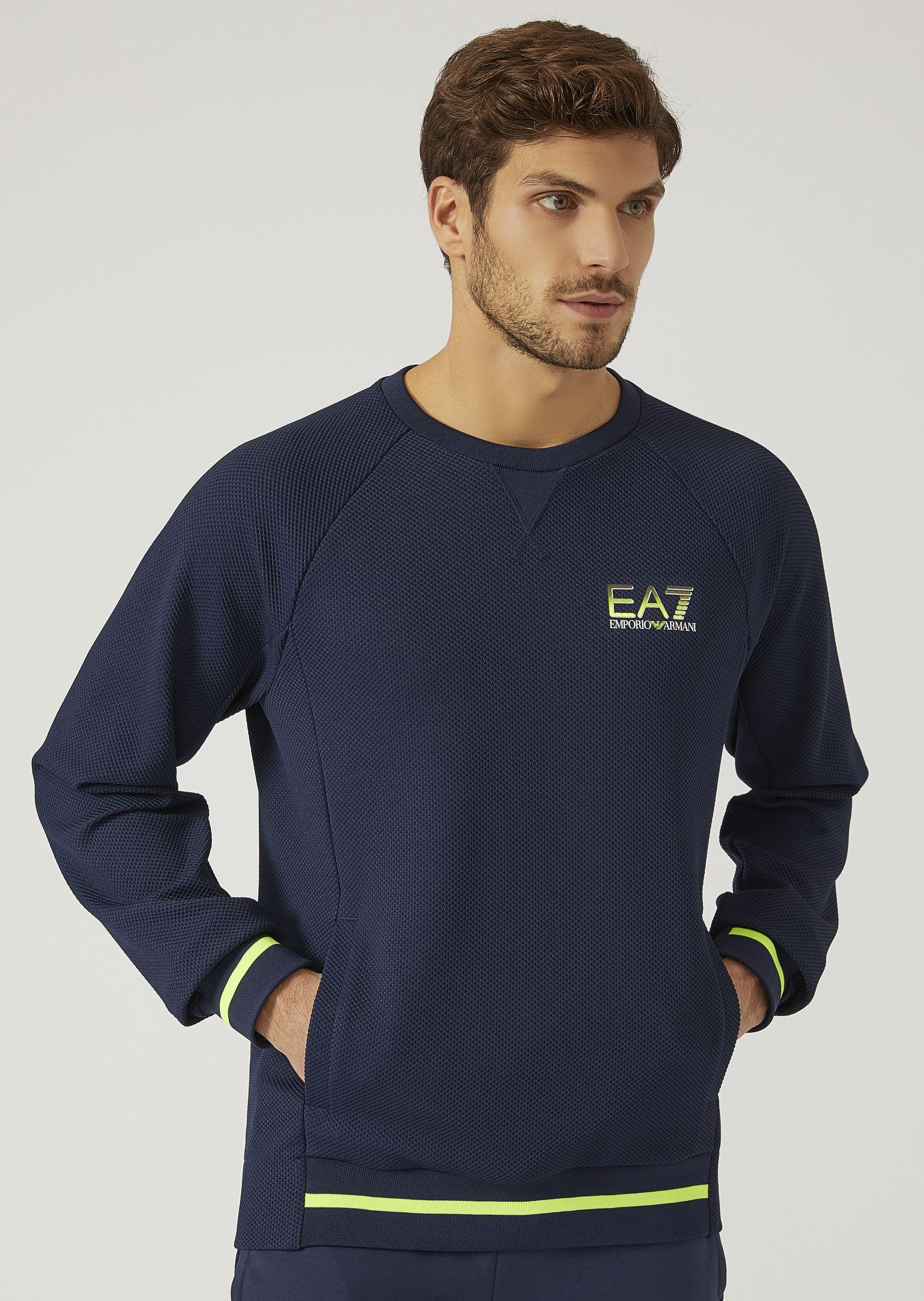 Emporio Armani Sweatshirts Item 12131282 In Navy Blue ; Black ModeSens