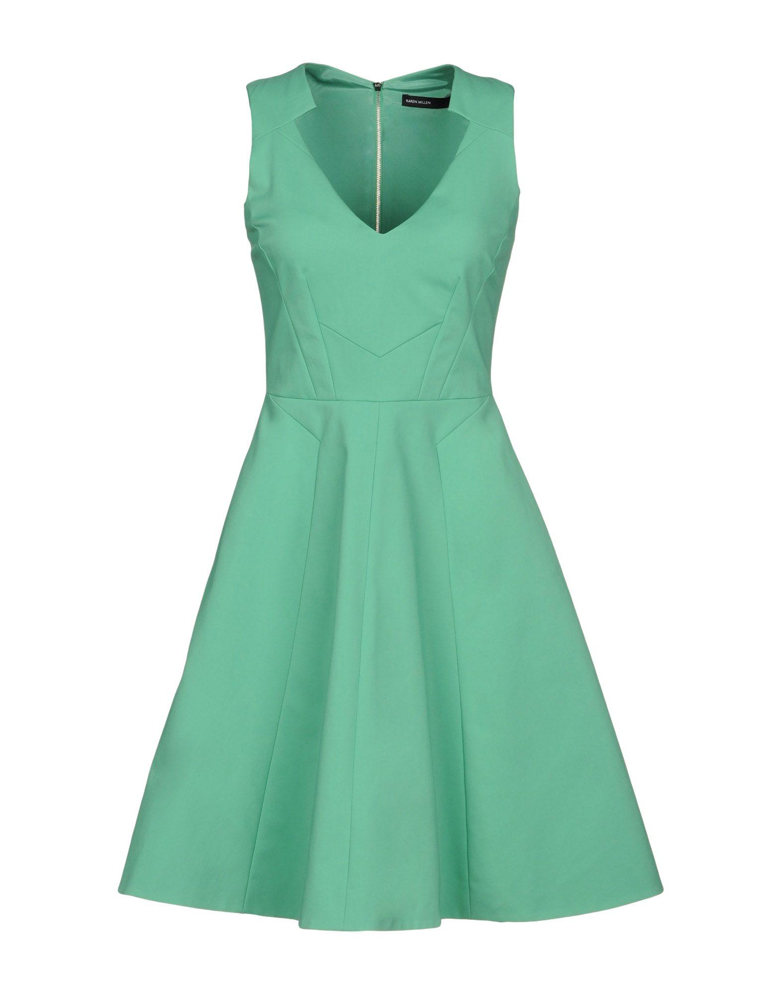 Karen Millen Short Dress In Light Green ModeSens