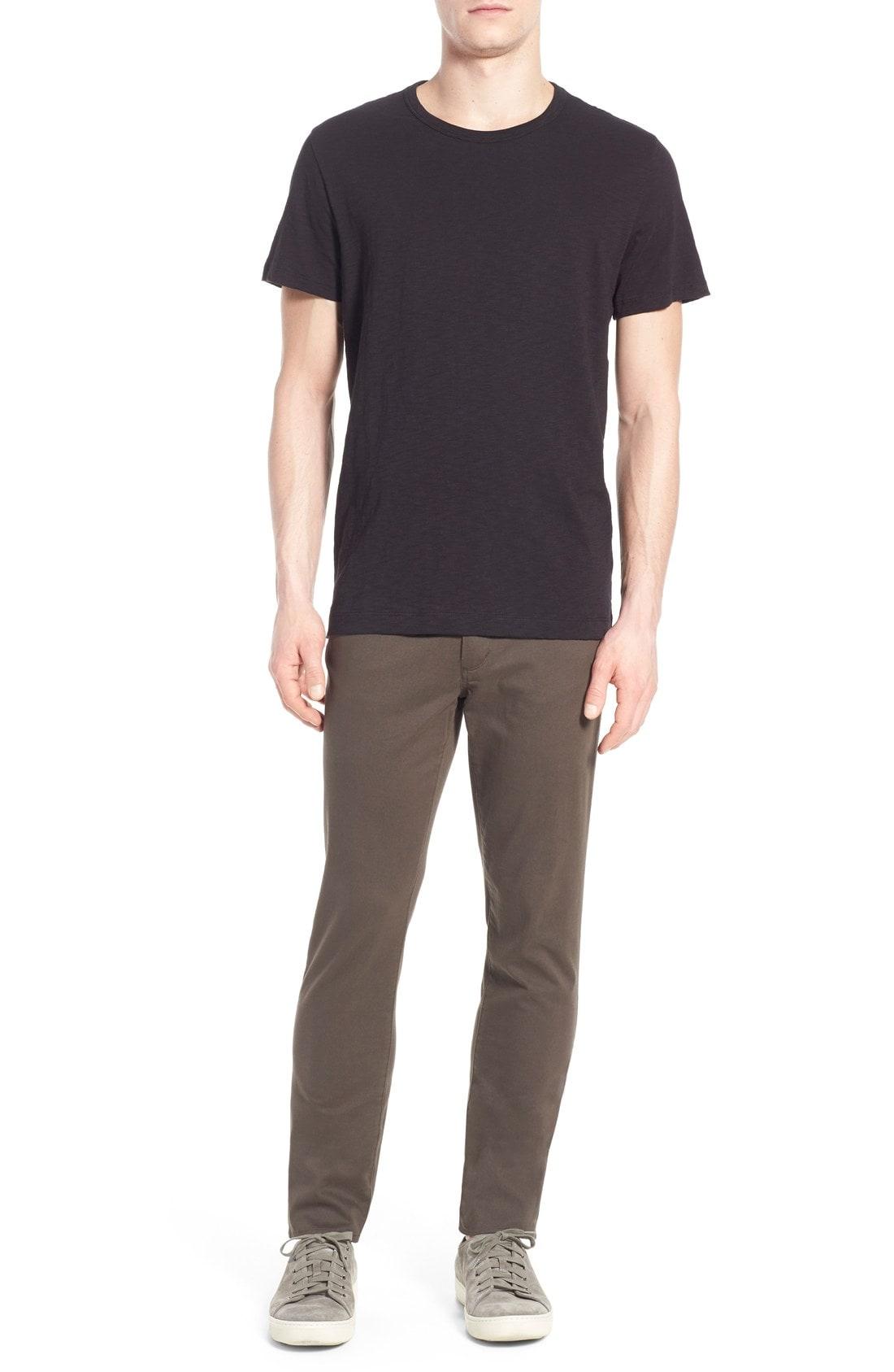 Vince Men's Shortsleeve Pima Crewneck Jersey Tshirt In Black ModeSens