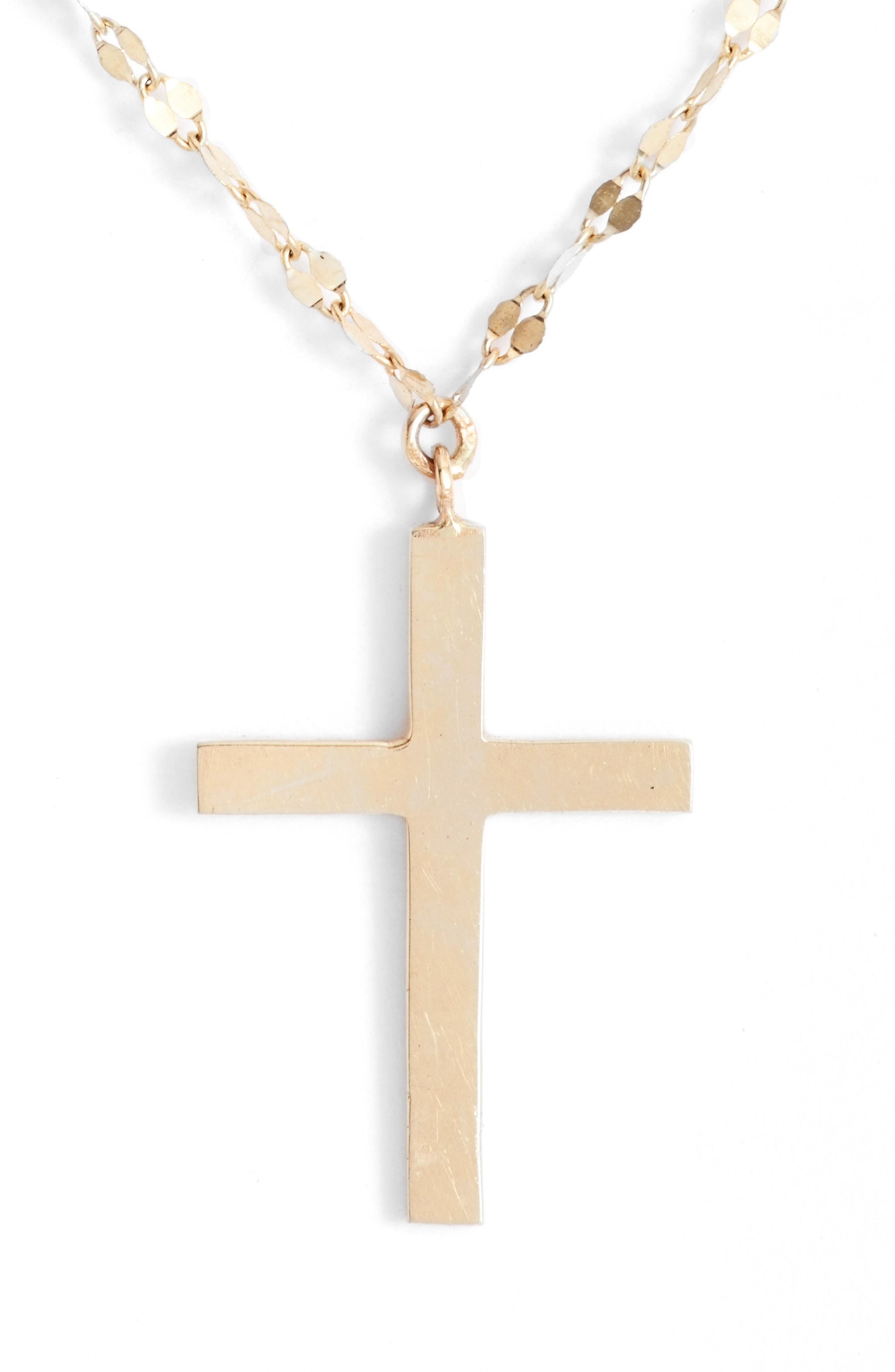 Lana Bond Triple Cross Charm Necklace In Yellow Gold ModeSens