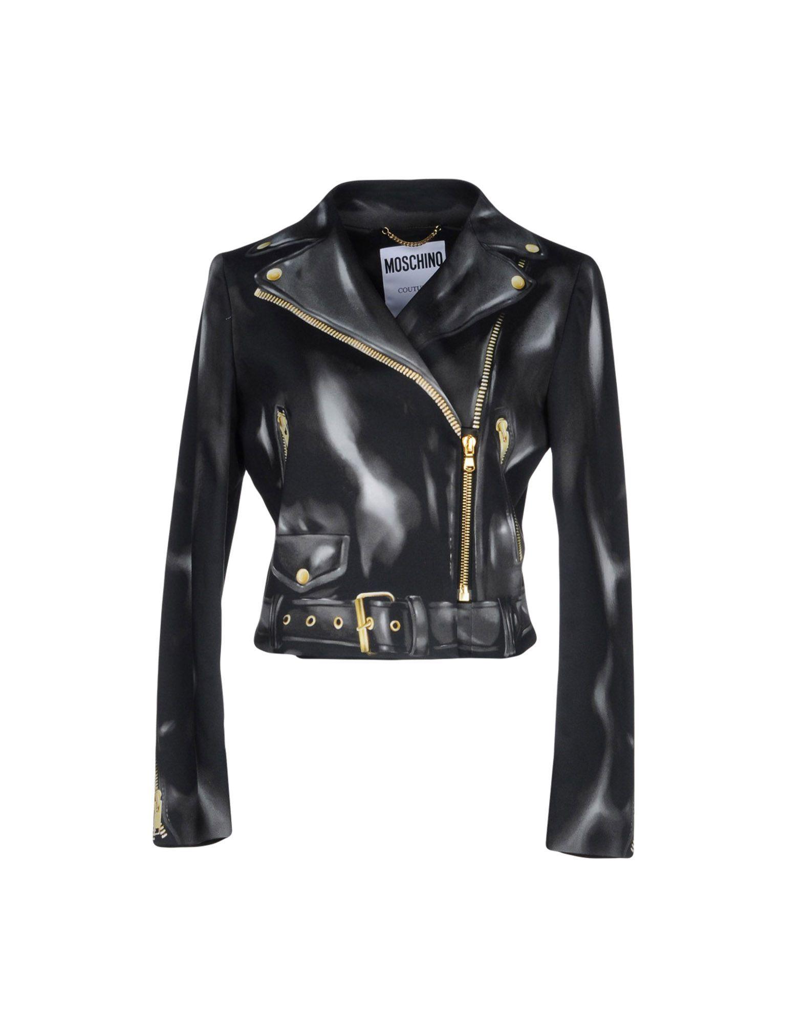 Moschino Biker Jacket In Black ModeSens
