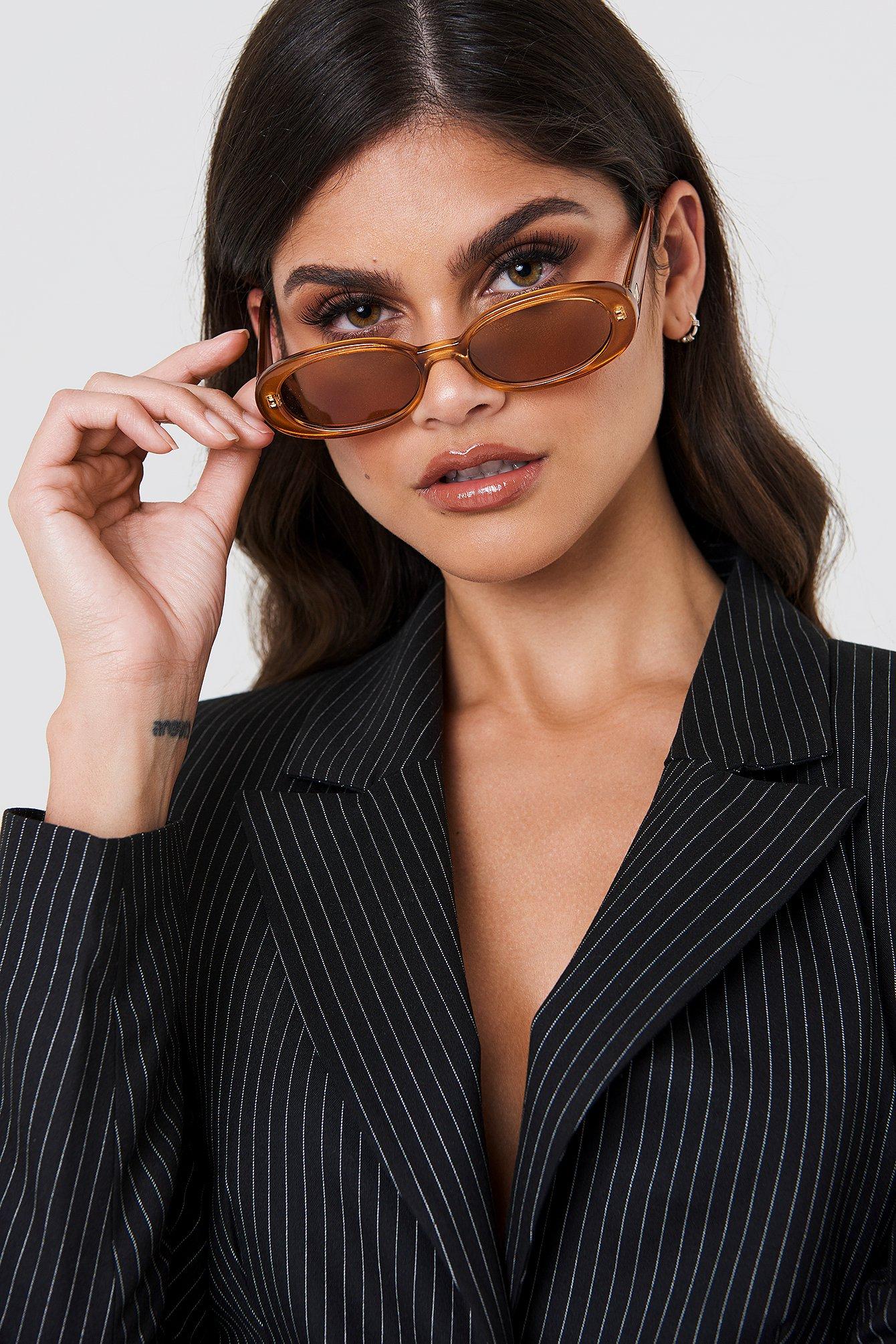 Le Specs Outta Love Brown In Caramel & Tan Tint ModeSens