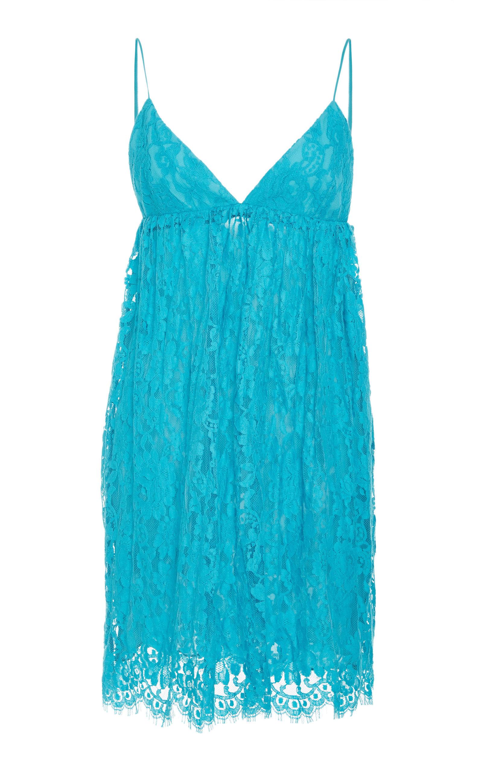 Michael Kors Lace Babydoll Dress In Blue ModeSens
