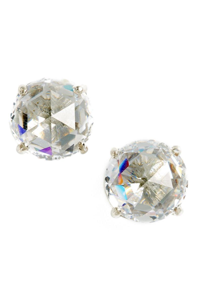 Kate Spade Bright Idea Stud Earrings In Clear/Rose Gold ModeSens